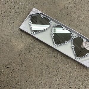 Wall jeweled mirror decor set